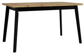 Stôl Harry 80 x 140/180 V, Morenie: dub artisan L, Farby nožičiek: čierna