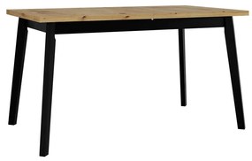 Stôl Harry 80 x 140/180 V, Morenie: dub artisan L, Farby nožičiek: biela