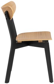 ROXY Prírodný dub/čierny rám - DREVENÁ STOLIČKA DO OBÝVAČKY, JEDÁLNE, KUCHYNE, RETRO