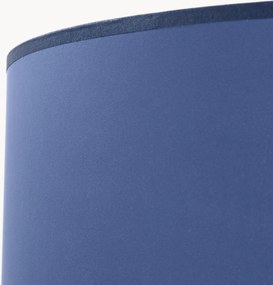 Stojacia lampa Natt, 1x modré textilné tienidlo, drevo