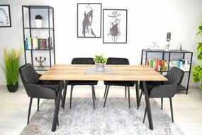 AKCIA Čierna zamatová stolička NOLA II. akosť