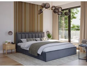 Čalúnená posteľ MOON rozmer 180x200 cm Sivá