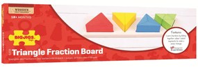 Bigjigs Toys Vkladacie puzzle zlomky trojuholníky