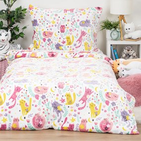 4Home Obliečky mikroflanel Playful Paws, 140 x 220 cm, 70 x 90 cm