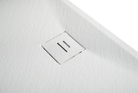Erga Hyper, SMC sprchová vanička 110x80x2,6 cm + sifón, biela matná, ERG-V06-SMC-8011S-WH
