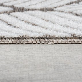 Vnútorný a vonkajší koberec slonovinový 66x230 cm Elm Leaf – Flair Rugs
