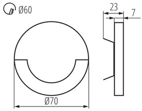 Kanlux 27558 - LED Nástenné schodiskové svietidlo SOLA LED/0,8W/12V 4000K