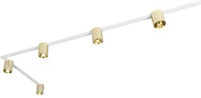 Koľajnicový systém zlatý a biely s 5 reflektormi 1-fázový - Rondoo Up