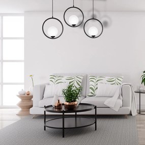 Závesné svietidlo Boston, 3x biele sklenené tienidlo, b