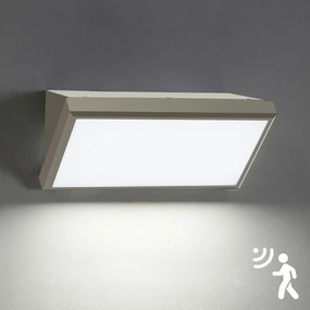 Brilagi-LED Vonkajšie nástenné svietidlo so senzorom TRIANGLE LED/20W/230V sivé IP65
