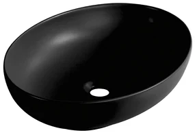 Laveo Desna, umývadlo na dosku 515x395x135 mm, čierna matná, LAV-VUD_B251