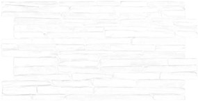 Obkladové panely 3D PVC TP10015929, cena za kus, rozmer 980 x 500 mm, kameň biely, GRACE