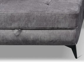 Rohová sedacia súprava Sergio, dymovo šedá látka, ľavý roh