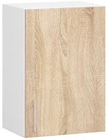 Kuchynská linka LIMA s vitrínou 2.4 m biela / dub sonoma