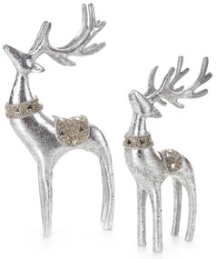 Vianočná dekorácia sob FIG 167 A strieborná