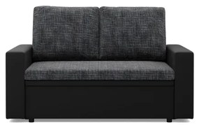 Dvojmiestna pohovka LUNA rozkladacia, tmavosivá / čierna