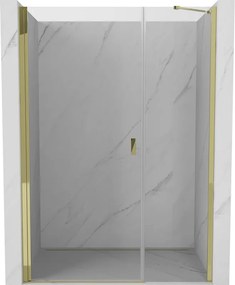 Mexen Mist-B, 1-krídlové sprchové dvere 120 cm, číre sklo, zlatý lesklý profil, 8A2-120-001-50-00