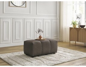 Hnedá podnožka z textílie buklé Roxelane – Bobochic Paris