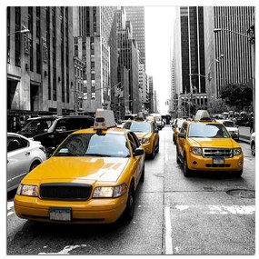 Obraz na plátne - Taxi z New Yorku - štvorec 3927A (80x80 cm)