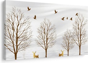 Obraz - Jelene pred riekou (90x60 cm)