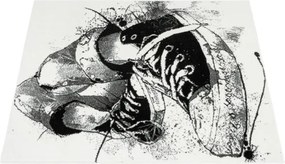 Koberec Lima 9365A biely / čierny