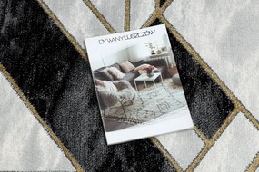 Behúň EMERALD 1015 Glamour exclusive, mramor, geometrický, čierny + zlatá