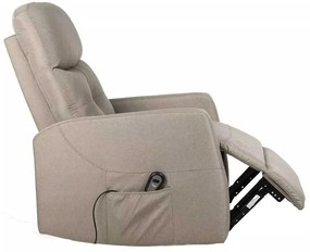 LuxuryForm DESIGN Elektricky polohovateľné televízne kreslo SEMIR - béžové