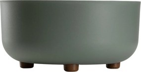 Plastový květináč na nožičkách TERRA 14,4x29,7 cm šedozelený