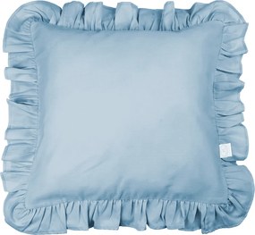 Vankúš s volánikmi modrá 45cm