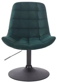 LuxuryForm DESIGN Stolička PARIS VELUR na čiernom tanieri - zelená