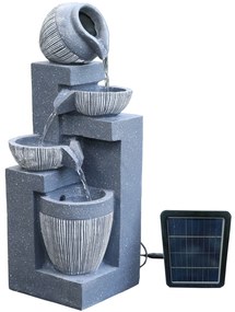 Záhradná solárna fontána BestBerg SF-19 / polyresin / 19 x 19 x 51 cm