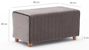 Stolička Mabel Pouf Mink