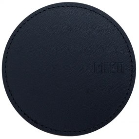 Podtácok 10cm, recyklovaná koža / čierny