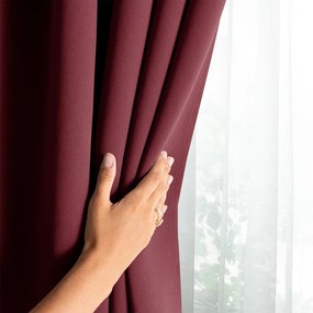 Záves AmeliaHome Blackout s priechodkami 140x270 cm vínový
