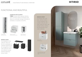 Cersanit Tirso, závesná skrinka pod umývadlo 794x447x572 mm, zelená matná, S1017-001