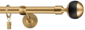 Dekorstudio Garniža jednoradová Guľa GLOBUS zlatá 19mm Dĺžka: 260cm, Typ uchytenia: Držiak modern, Typ príslušenstva: Bez príslušenstva