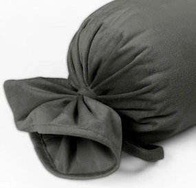 Biante Zamatový vankúš valec bonbon Velvet Prémium SVP-021 Tmavo sivozelený 15x60 cm