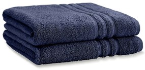 Tmavomodré froté bavlnené osušky v súprave 2 ks 90x140 cm Zero Twist – Catherine Lansfield