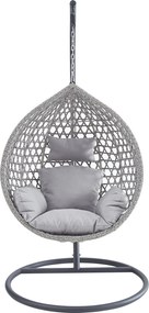 Závěsné houpací křeslo Houseland Imogen šedé S