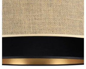 Luster na lanku SARTA 1xE27/60W/230V čierna/juta