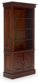 furniture-nabytek.cz - Masívna knižnica Cambridge III z mahagónu, lakovaná, hnedá – 90×40×182 cm
