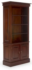 furniture-nabytek.cz - Masívna knižnica Cambridge III z mahagónu, lakovaná, hnedá – 90×40×182 cm