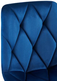 Jedálenská stolička Clairton zamat - tmavomodrá