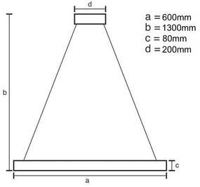 Moderné svietidlo NEDES LED svietidlo + diaľkový ovládač 50W J4345/GCH