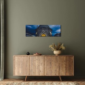 Obraz - Pred búrkou (s hodinami) (90x30 cm)