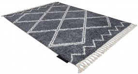 Dywany Łuszczów, Kusový koberec Berber Asila B5970 grey and white, 160x220, šedá, obývacia izba