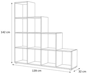 REGÁL KNIŽNICA BIELA BLITZ