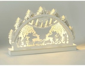 Vianočná LED dekorácia Zimný les, 29 x 4,5 x 19 cm, 6 LED, teplá biela