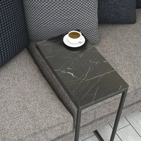 Rozkladací stôl Callen Black Marble