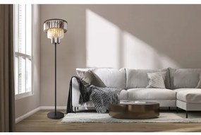 Globo 15695S - Stojacia lampa NAXIS 3xE27/40W/230V pr. 40 cm čierna